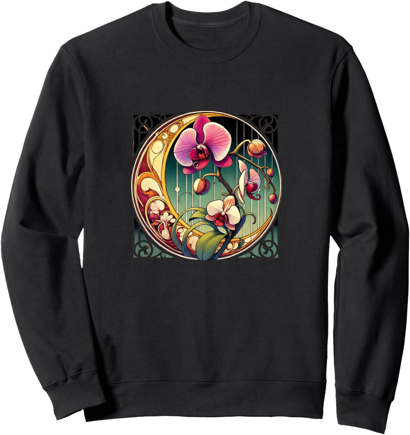 

Иллюстрация орхидеи в стиле модерн. Толстовка с изображением орхидеи Vintage Orchid Loves Snugg, черный