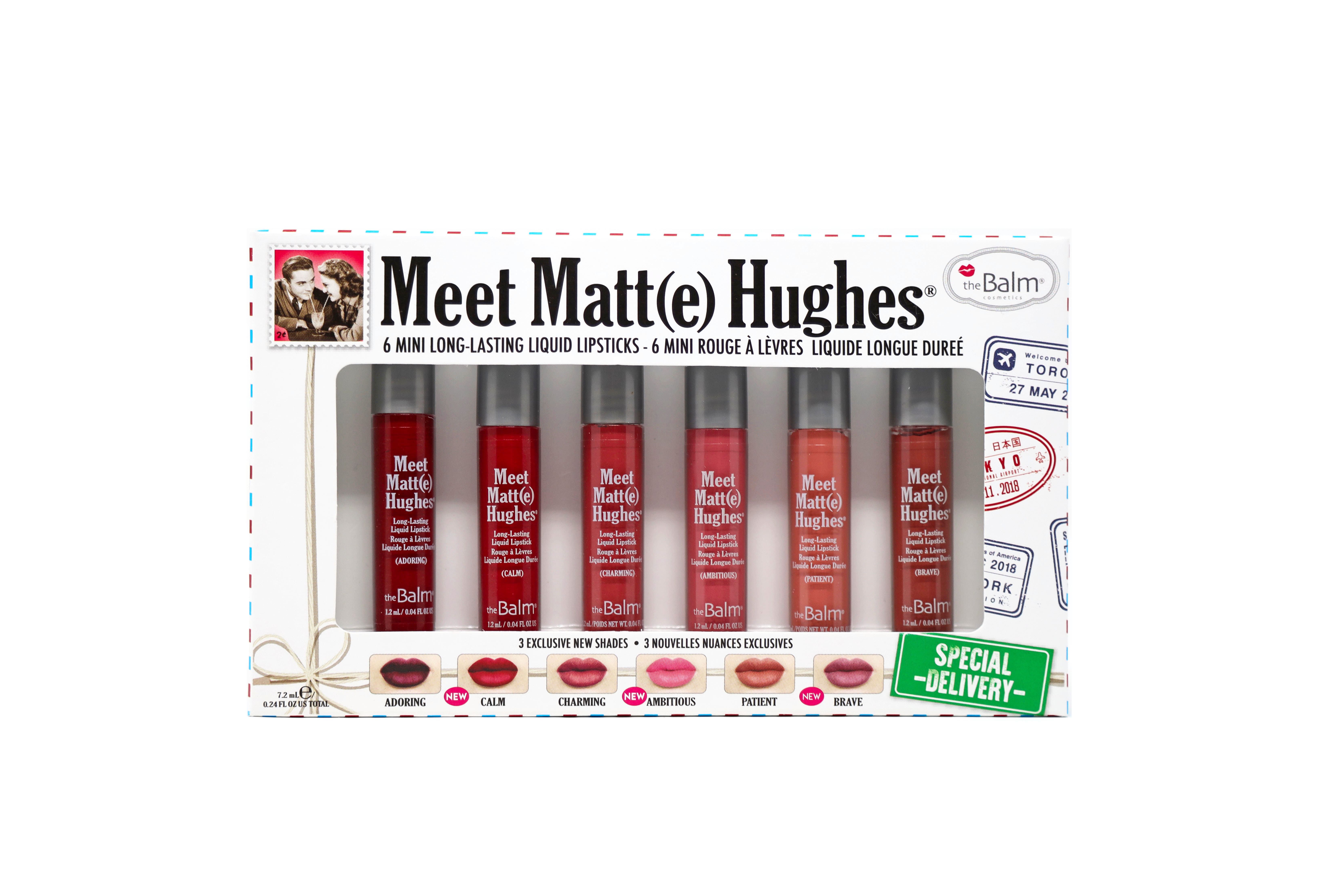 

Набор: жидкая помада The Balm Meet Matte Hughes, 6x1,2 мл