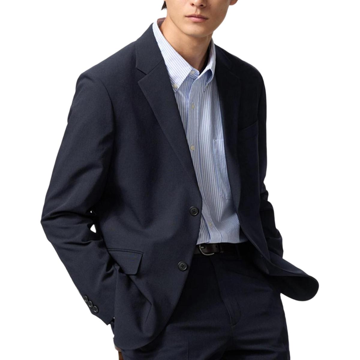 UNIQLO Мужской деловой костюм темно-синий, Navy Blue — фото 3
