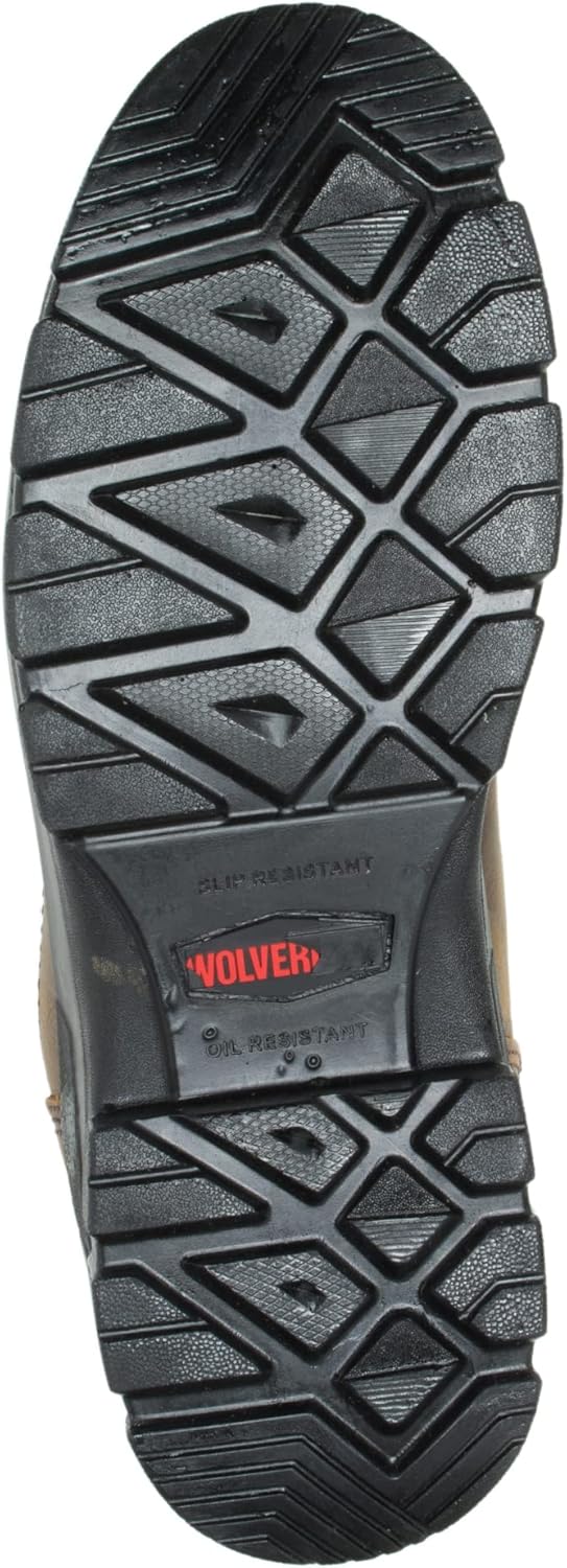 Мужские промышленные ботинки WOLVERINE Chainhand с водонепроницаемым стальным носком, высота 15 см, коричневый — фото 4