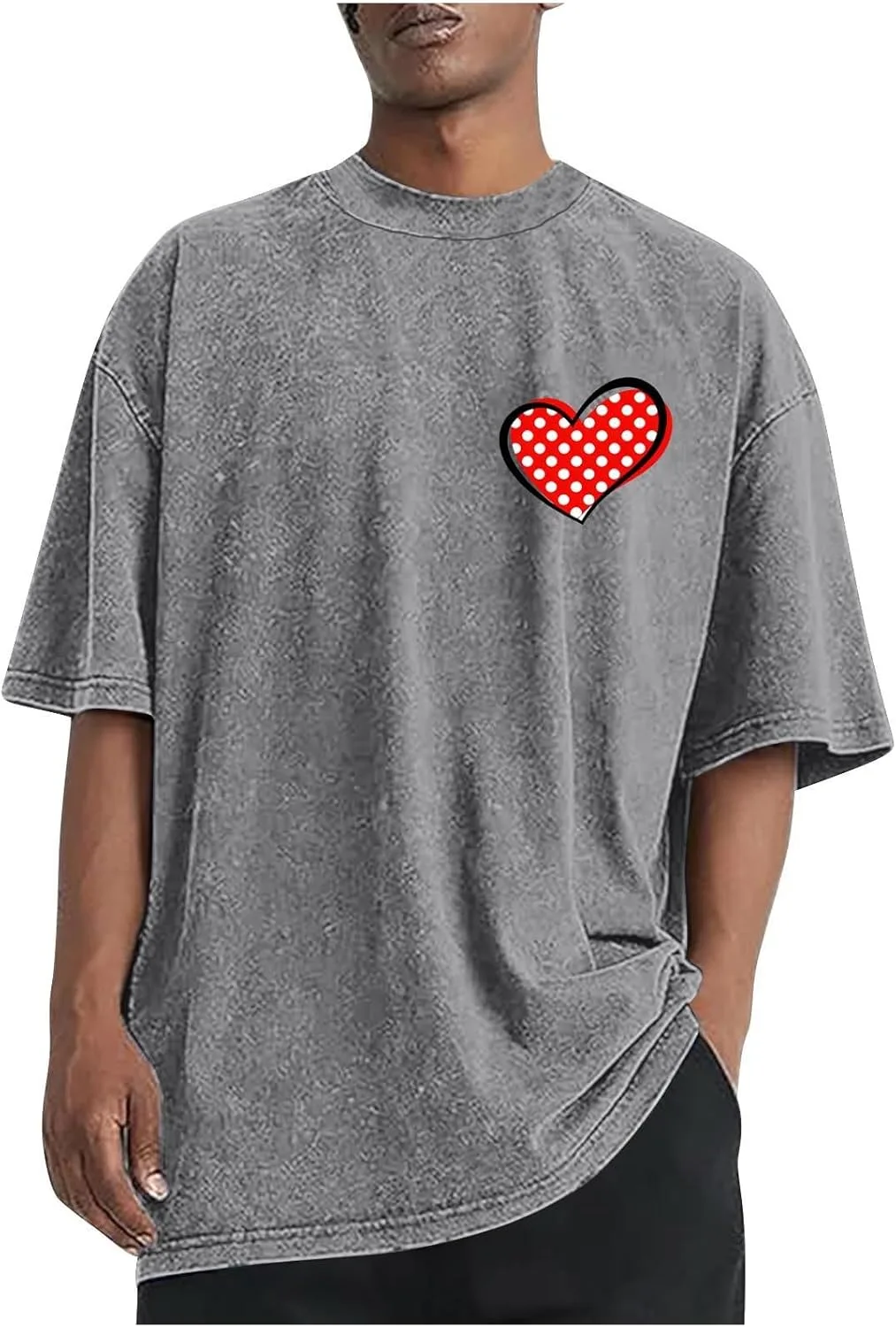 

Мужская футболка с коротким рукавом Love Heart Printed, S-5XL