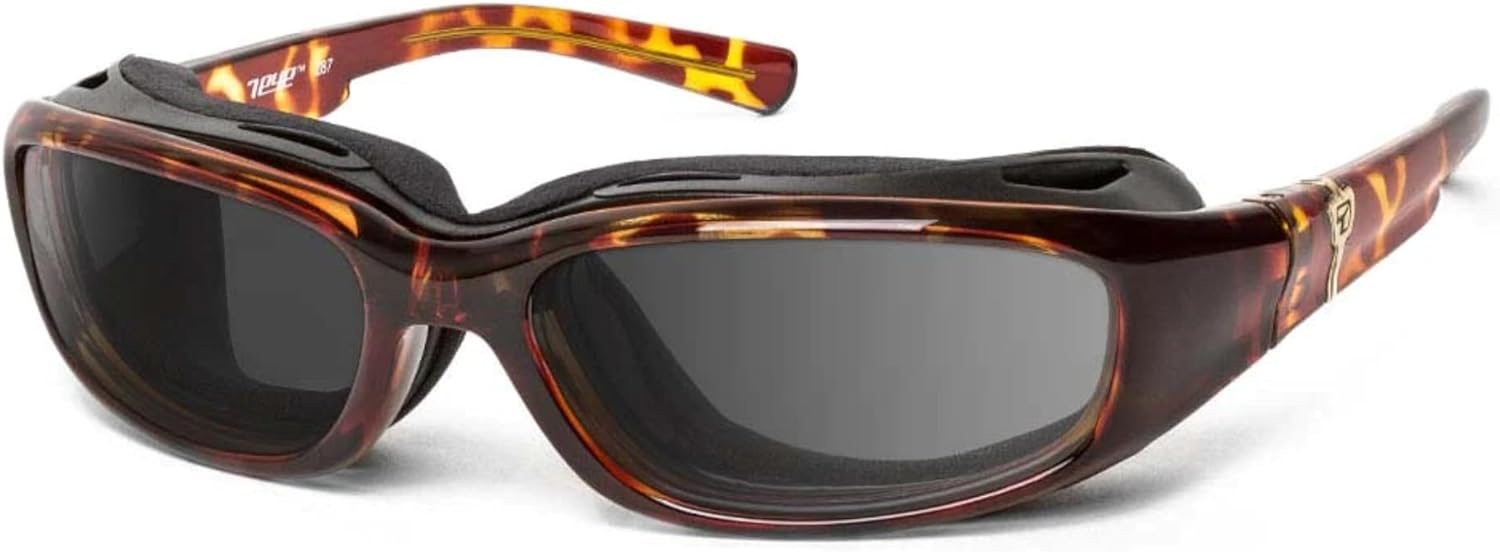 

Солнцезащитные очки Sierra с 7 линзами, ветрозащитой и мягкой подкладкой, для активного отдыха на природе, 100% защита от UVA и UVB лучей 7 EYE, Light Tortoise Frame/Polarized Gray Lenses