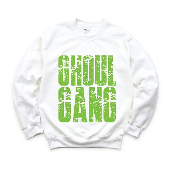 

Графический свитшот Ghoul gang block distressed Simply Sage Market, White, Белый, Графический свитшот Ghoul gang block distressed Simply Sage Market, White