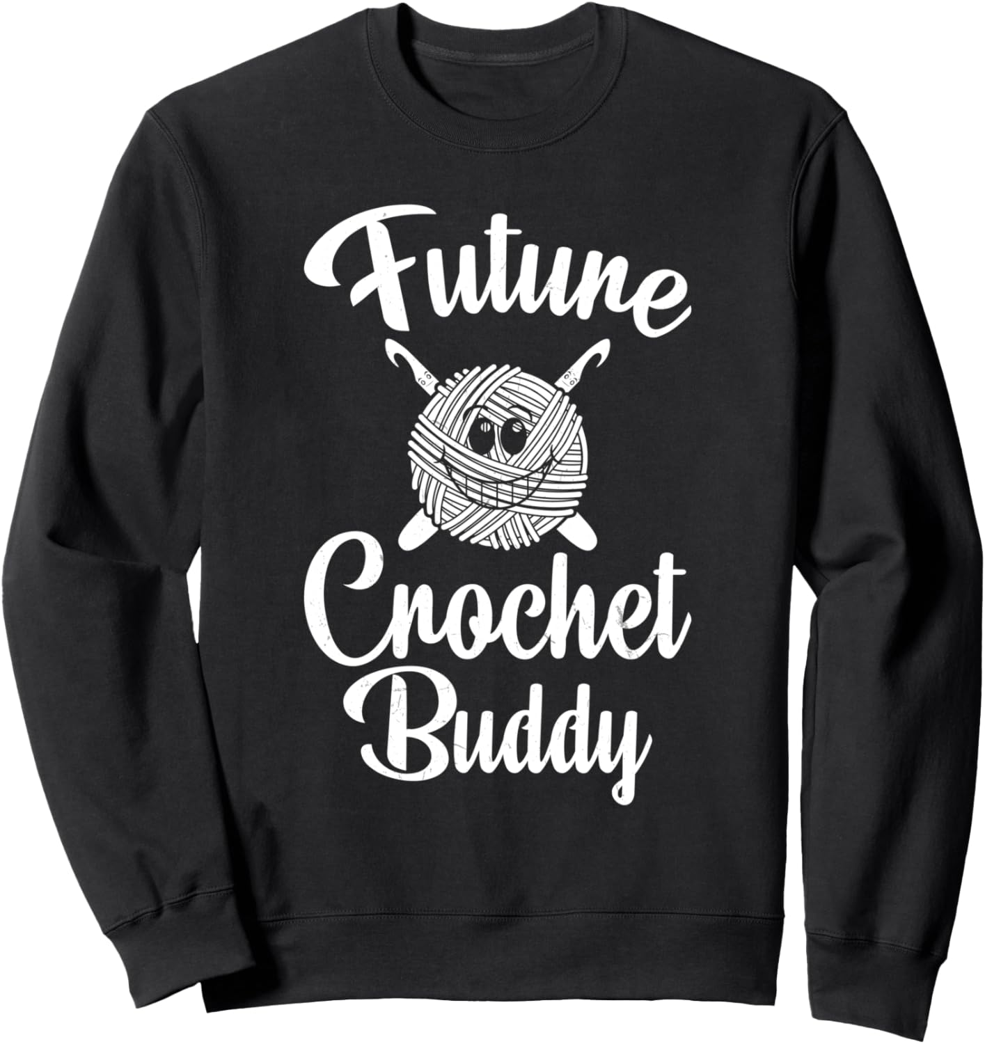 

Вязаная толстовка «Будущий друг по вязанию крючком» Funny Crocheting Ideas, черный