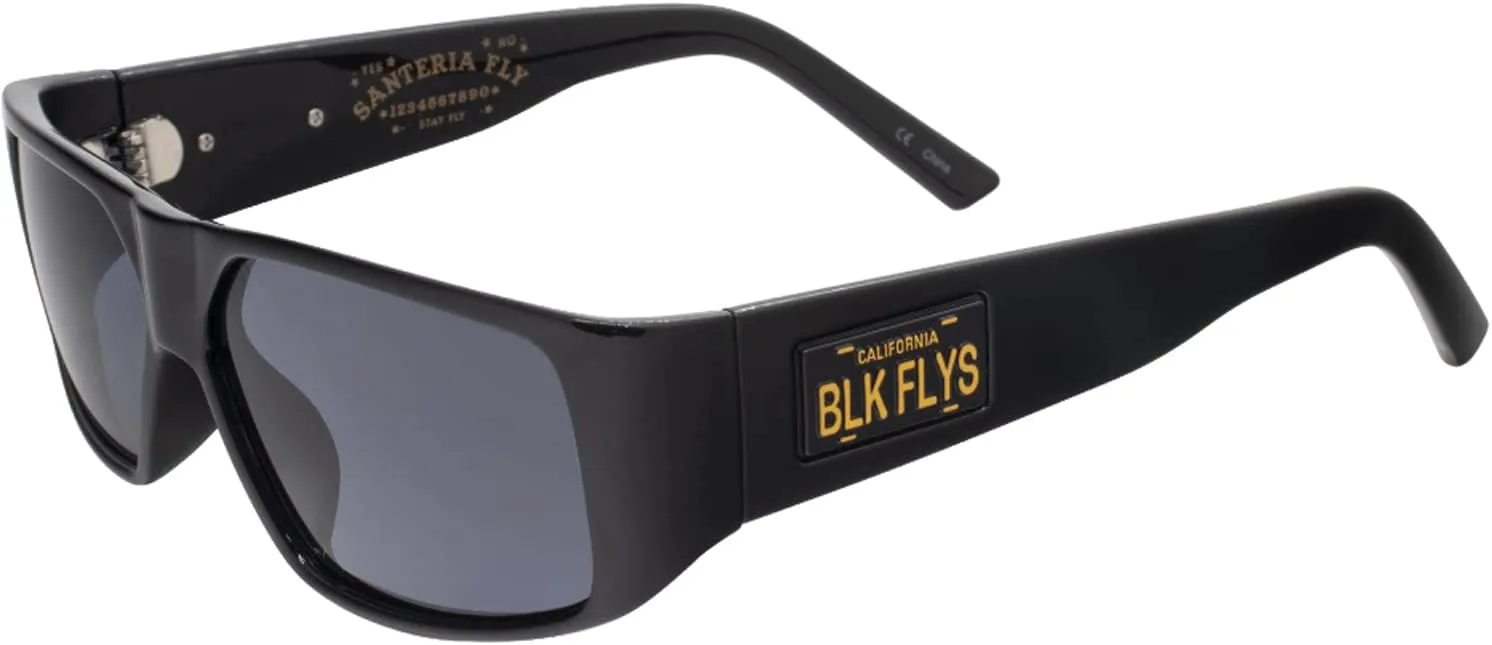 

Солнцезащитные очки BLACK FLYS Santeria Fly/Cali Plate, Helldorado, Hawaii Warrior Plate 58-16-145 black flys eyeglasses, A1 California Plate Shiny Black / Smoke