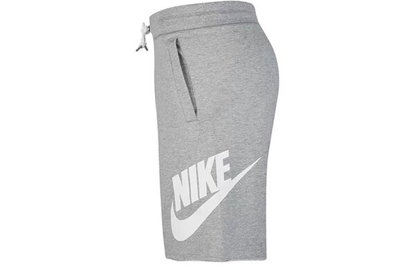 Шорты спортивные шорты с большим логотипом и завязками Nike, серый — фото 3