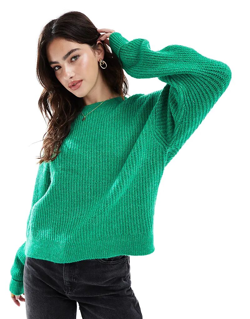 

Джемпер Superdry Brushed с круглым вырезом зеленого цвета