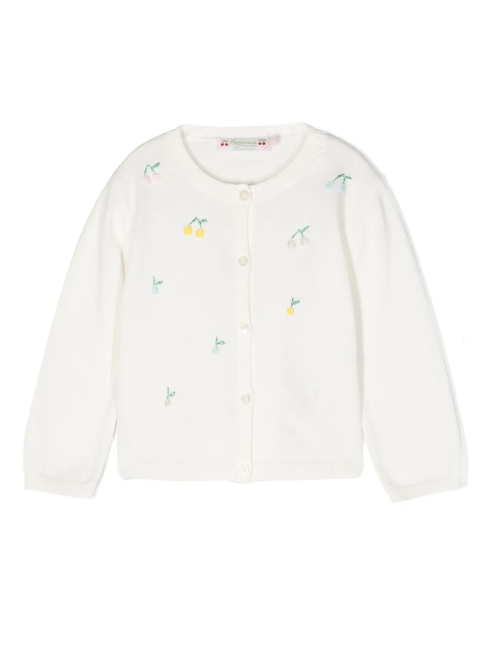 

Кардиган с вышивкой Bonpoint, белый