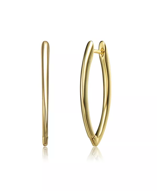 

Серьги-Кольца из стерлингового серебра с покрытием из желтого золота 14 карат Genevive, gold