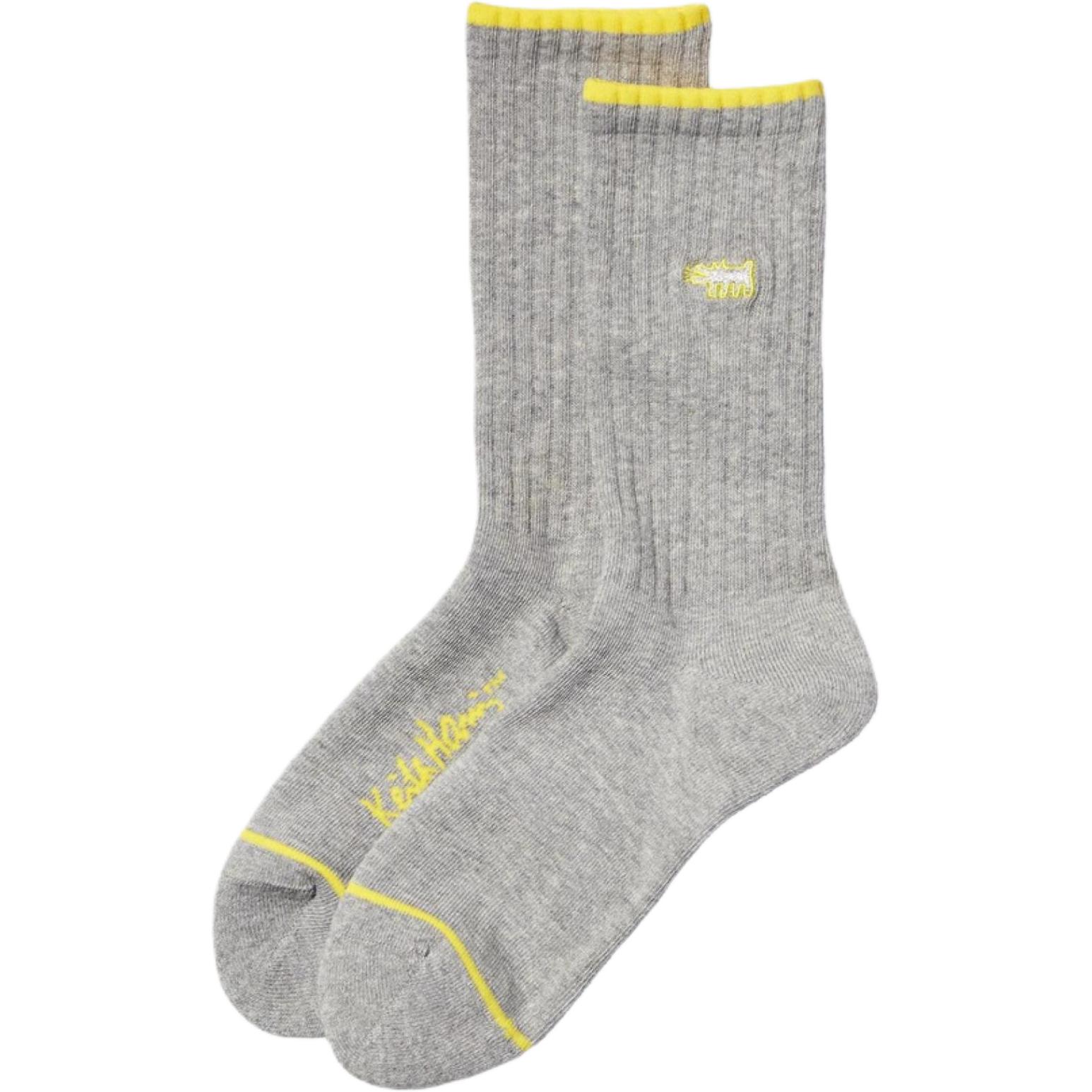 

UNIQLO Носки Keith Haring Mid Calf мужские 1 пара серый