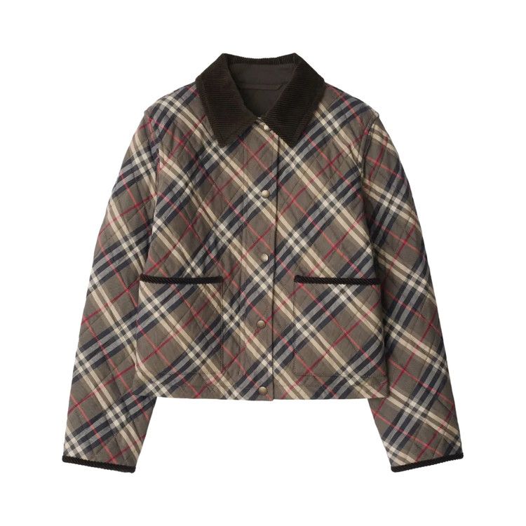 

Куртка Burberry Oldham Check Quilted Jacket, Moss Brown/Ink Grey