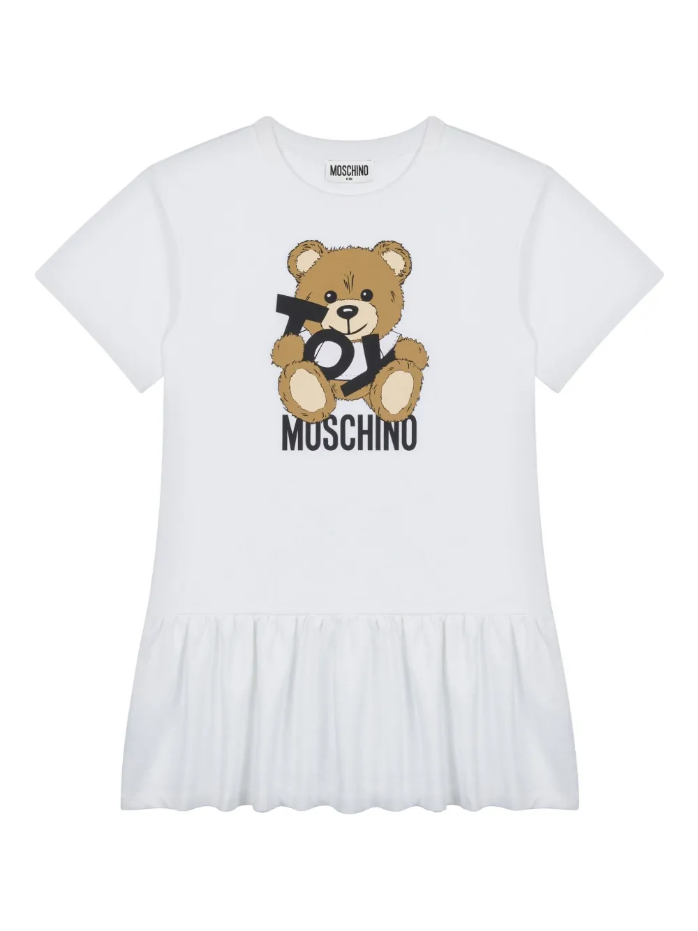 

Платье с принтом Teddy Bear Moschino Kids, белый