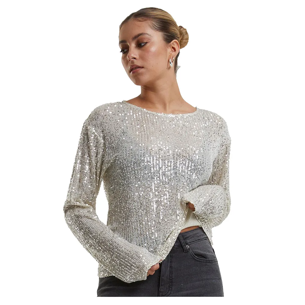 

Лонгслив Urban Classics Sequins, серый
