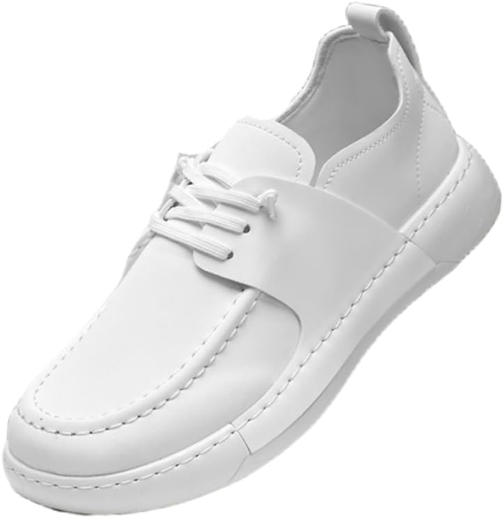 

Мужские лоферы большого размера в ретро-стиле для повседневной и деловой носки - цельный фасон - противоскользящие и прочные - стильные и универсальные Fmshi, белый