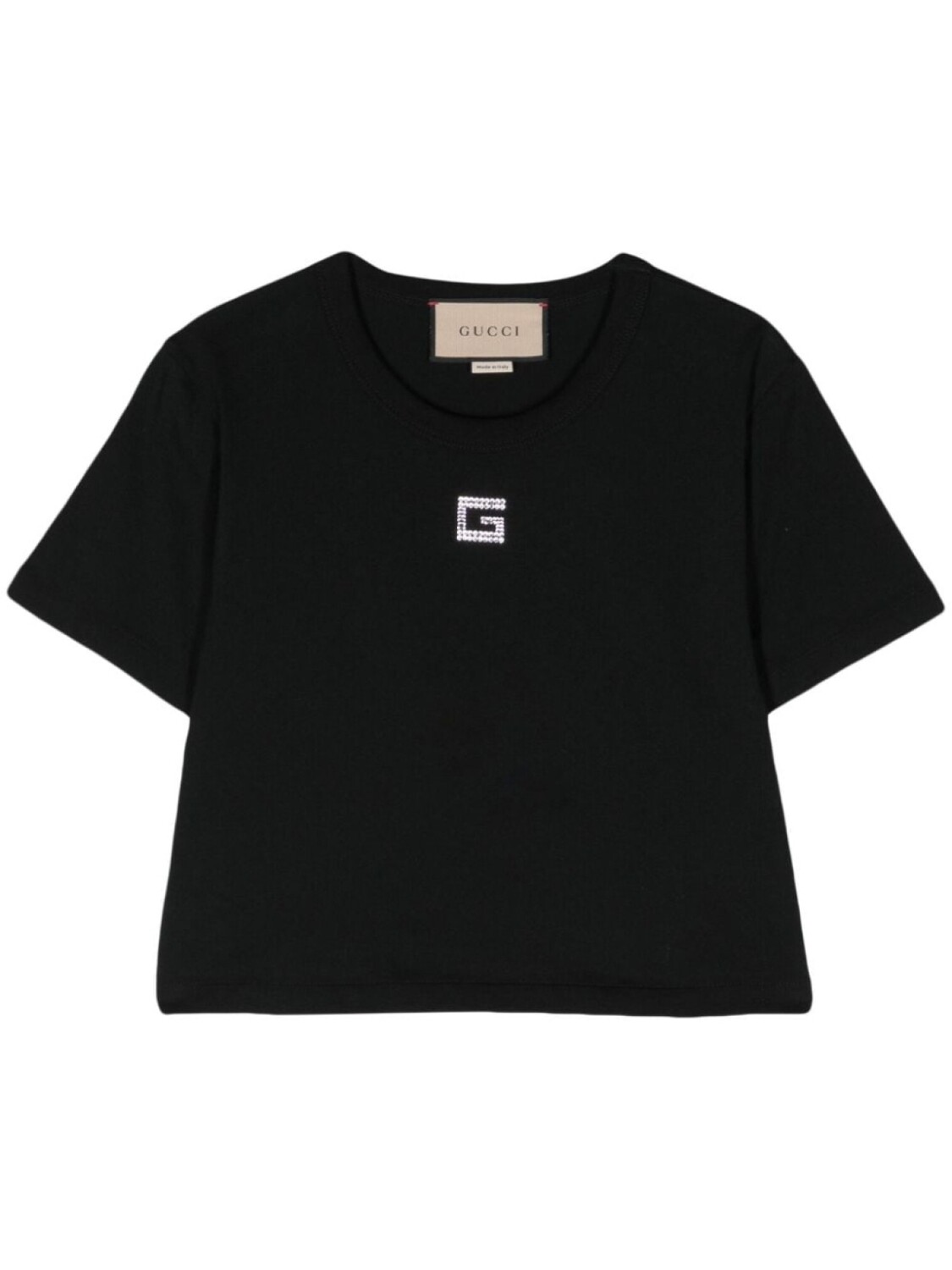 

Gucci футболка Square G с кристаллами, черный