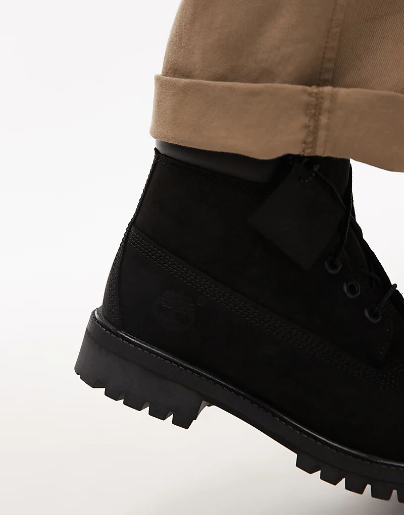 Мужские ботинки Timberland из нубука средней высоты, черный — фото 3