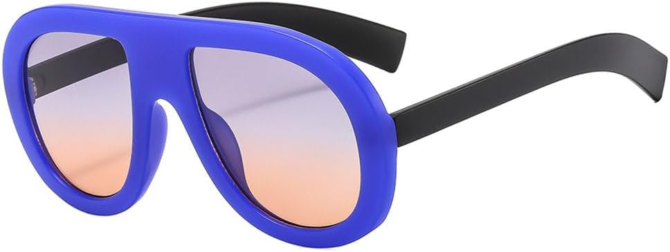 

Солнцезащитные очки большого размера 2027 года для женщин и мужчин. Модные солнцезащитные очки для вождения. Винтажные очки в крупной оправе в стиле панк MTZJH, Blue Gray Yellow