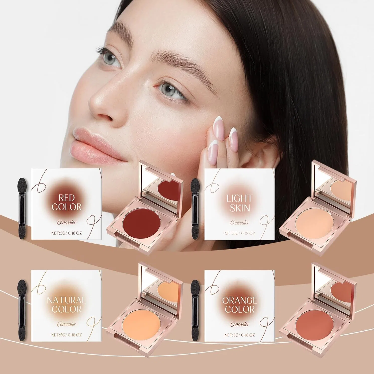 Маска для лица Qisuw — Дневной -корректор под глаза , , Natural Color, 1 г — фото 2