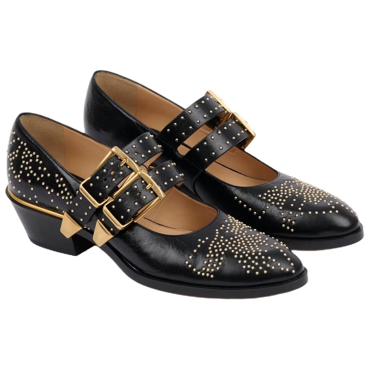 Chloé Туфли Mary Jane на массивном каблуке Chloe Susanna 4 см женские черные — фото 4