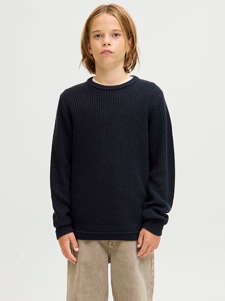 JACK & JONES Junior Свитер «Каито» темно-синего цвета — фото 2