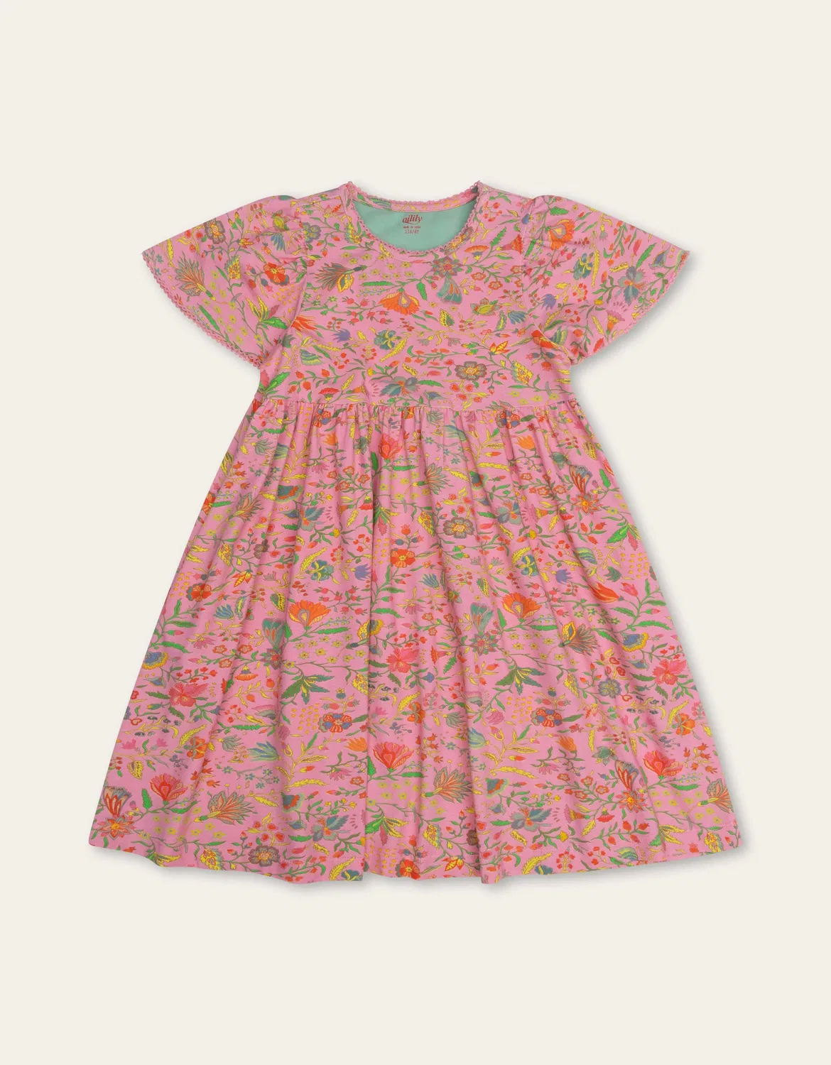 Платье с цветами Oilily, розовое