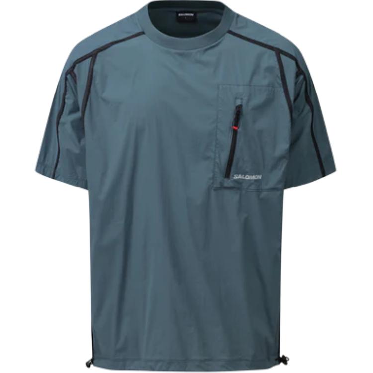 

SALOMON Футболка PINNACLE LT SHORT мужская яркий древесно-угольный серый