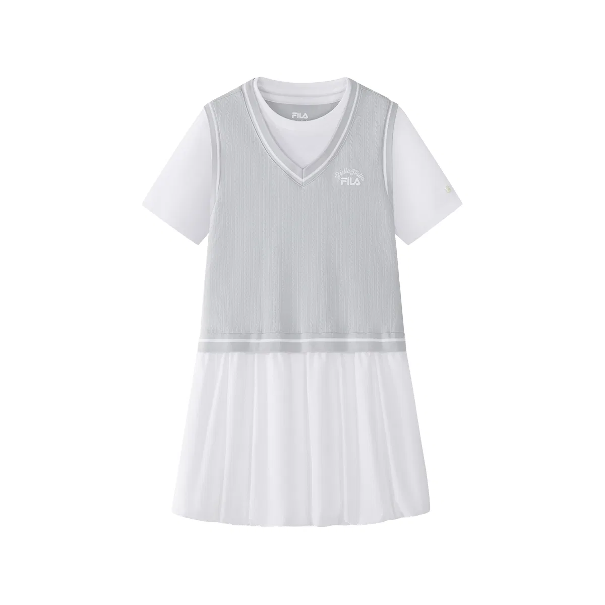 Платье с круглым вырезом, умеренной длины FILA KIDS, Rosemary Gray