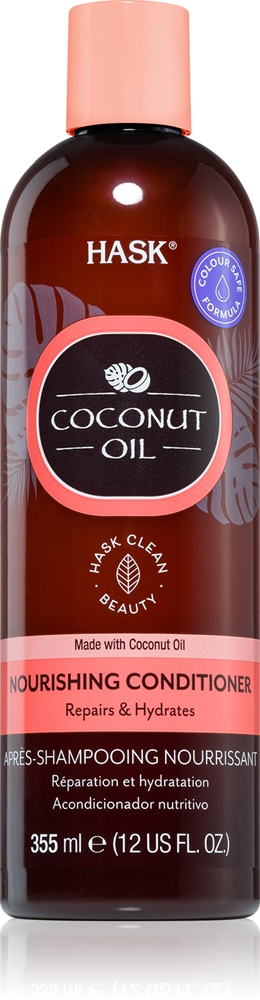 

Питательный кондиционер с кокосовым маслом монои для блеска и мягкости волос Hask, 355 мл