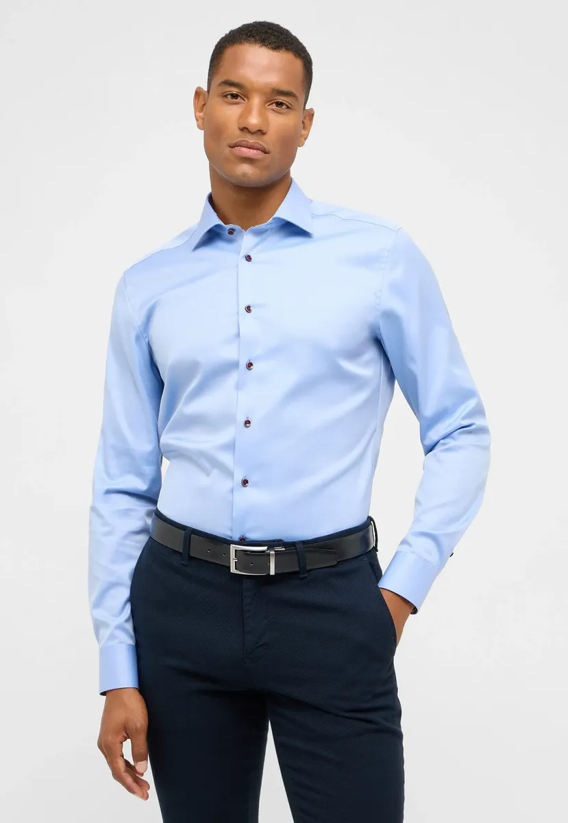 

Рубашка Eterna с длинными рукавами "SLIM FIT", синий