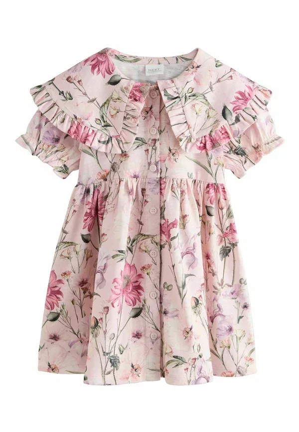 Платье повседневное Next, Regular fit short sleeve collared dress, цветочный принт — фото 4