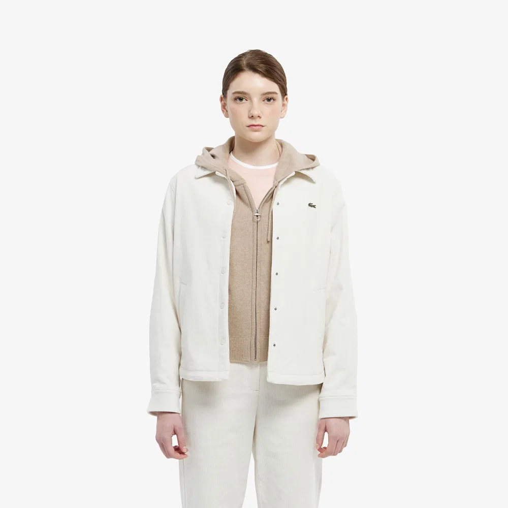 Рубашка-куртка Lacoste вельветовая кремовая