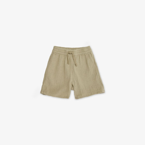 

Drawstring-Waist cotton-muslin shorts 4-36 months H&M Adorables, хаки