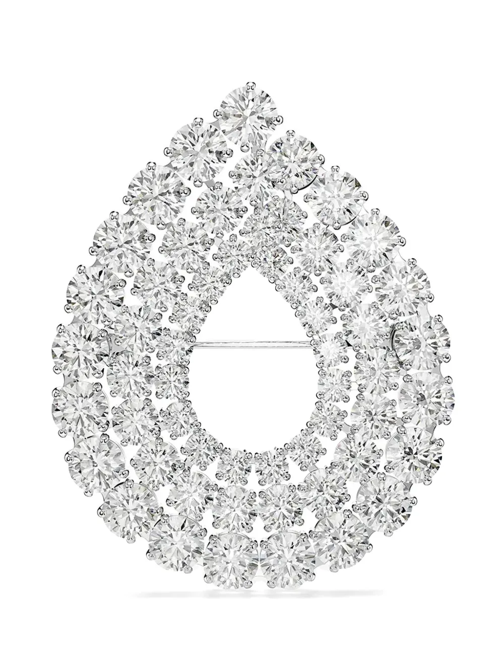 

Брошь с кристаллами Swarovski, серебряный