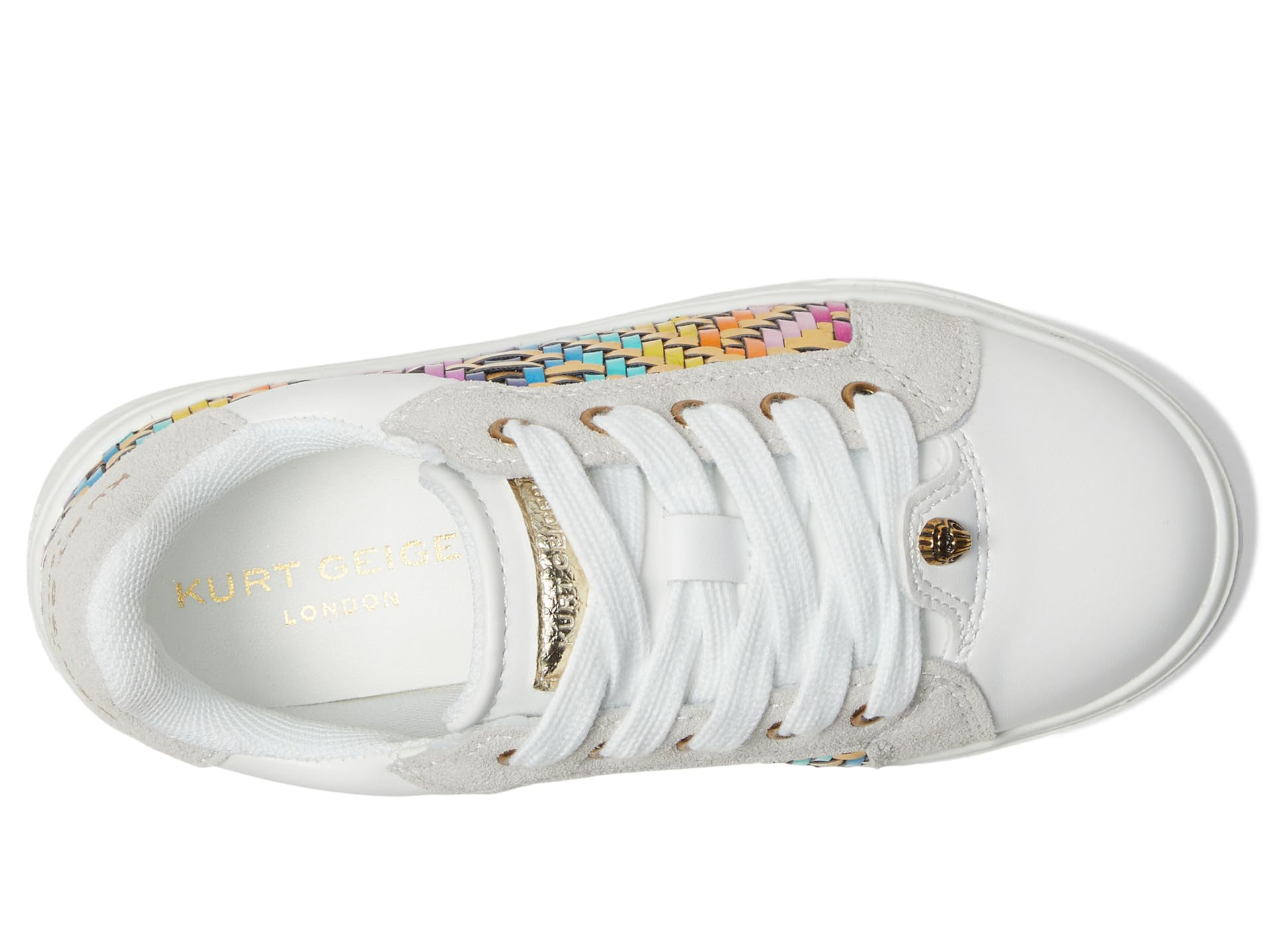 Туфли Kurt Geiger London Kids Mini Kensington Cupsole, цвет White Gold — фото 2