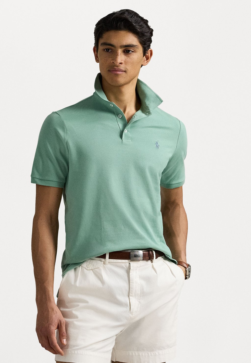 

Рубашка поло CUSTOM SLIM FIT STRETCH SHIRT Polo Ralph Lauren, мятный