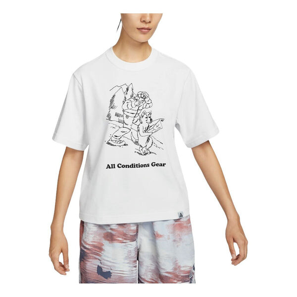 

Футболка acg graphic oversize футболка азиатские размеры Nike, белый