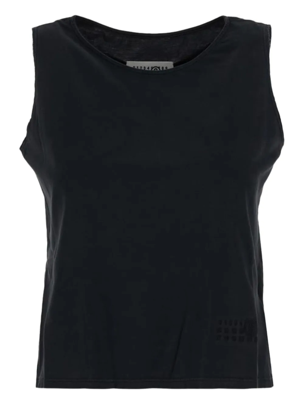 

Хлопковый топ MM6 Maison Margiela, черный
