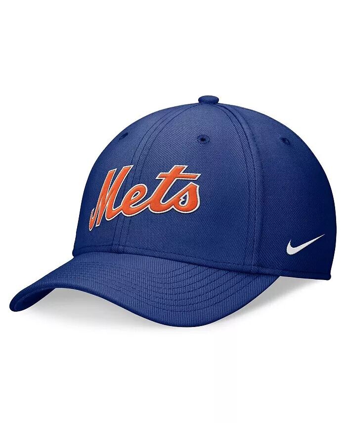 

Мужская галочка Royal New York Mets Primetime Performance Гибкая шапка Nike, синий