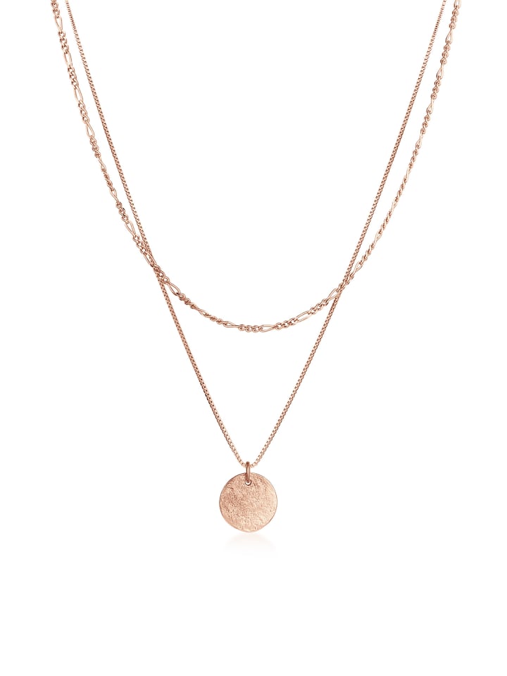 

Elli Колье Фигаро из серебра 925 пробы, диски из розового золота