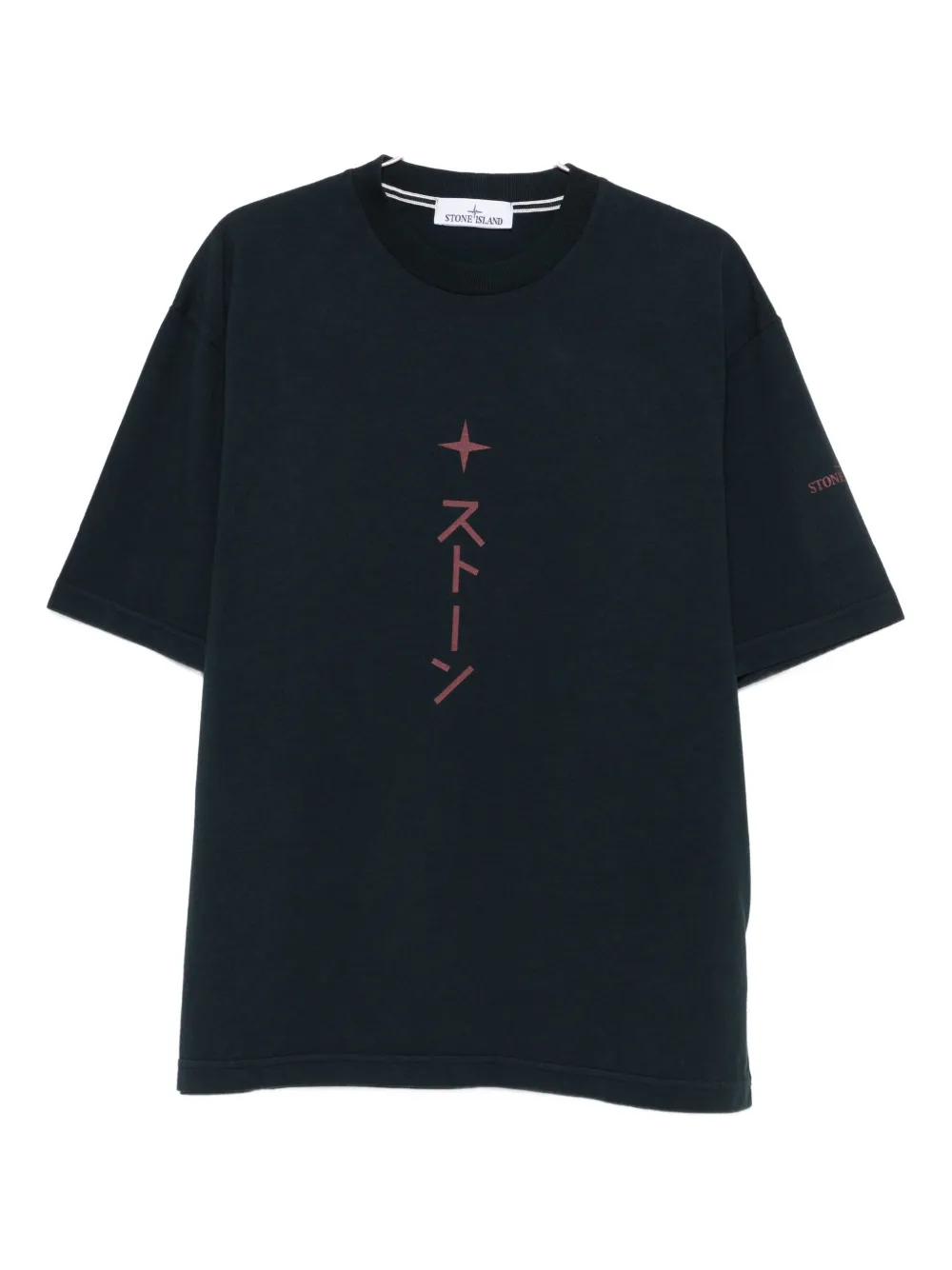 

Футболка с графическим принтом Stone Island, синий