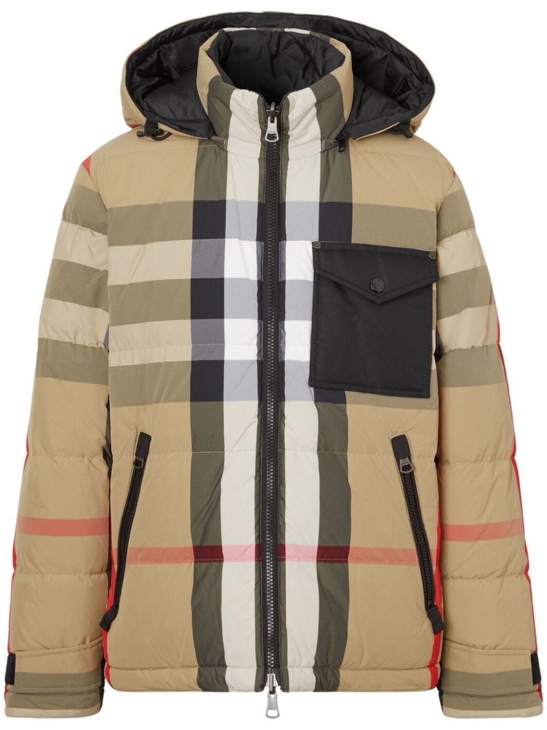 

Burberry двусторонний пуховик в клетку Exaggerated Check, нейтральный цвет