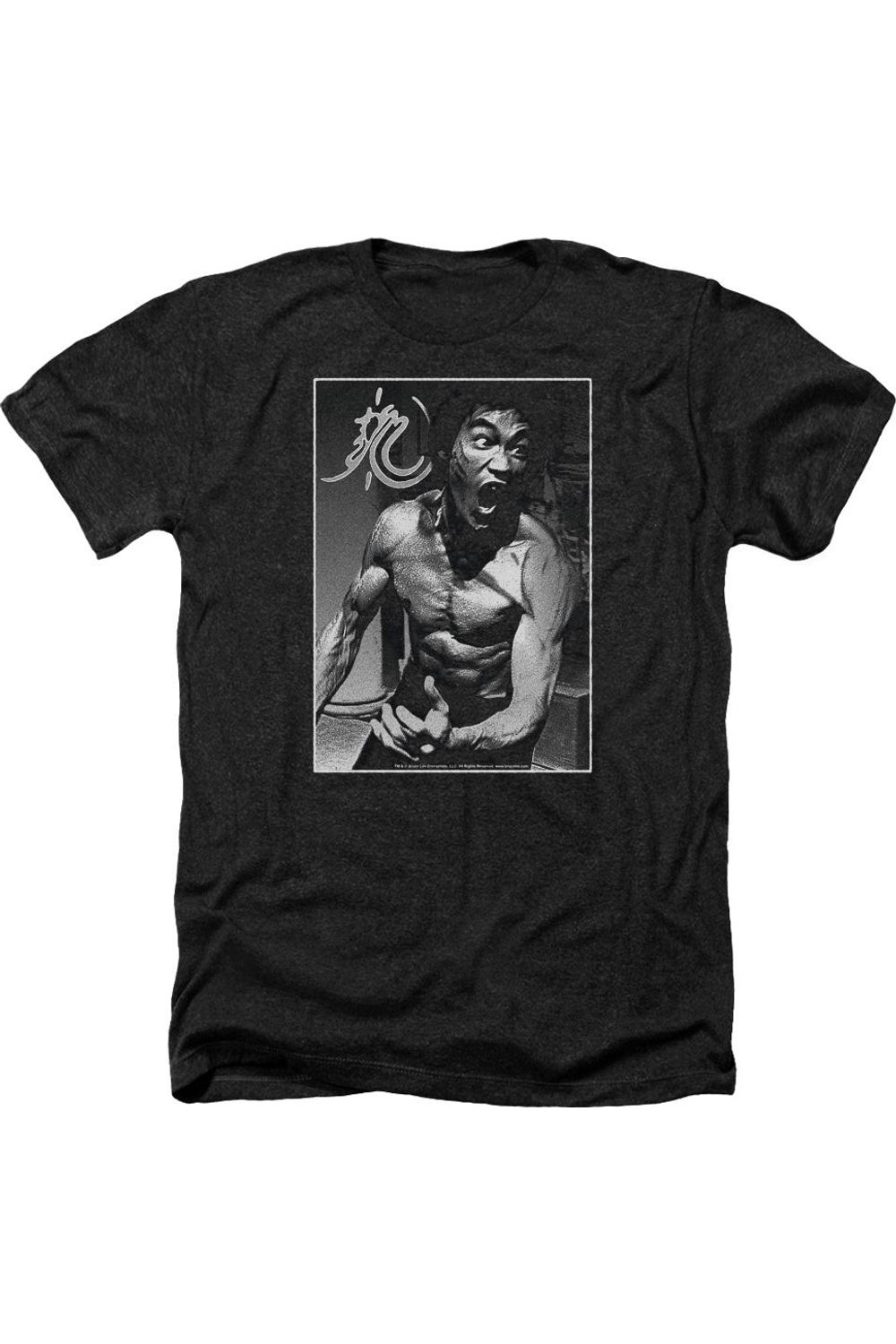 

Футболка для взрослых Bruce Lee Focused Rage Heather Gildan, черный