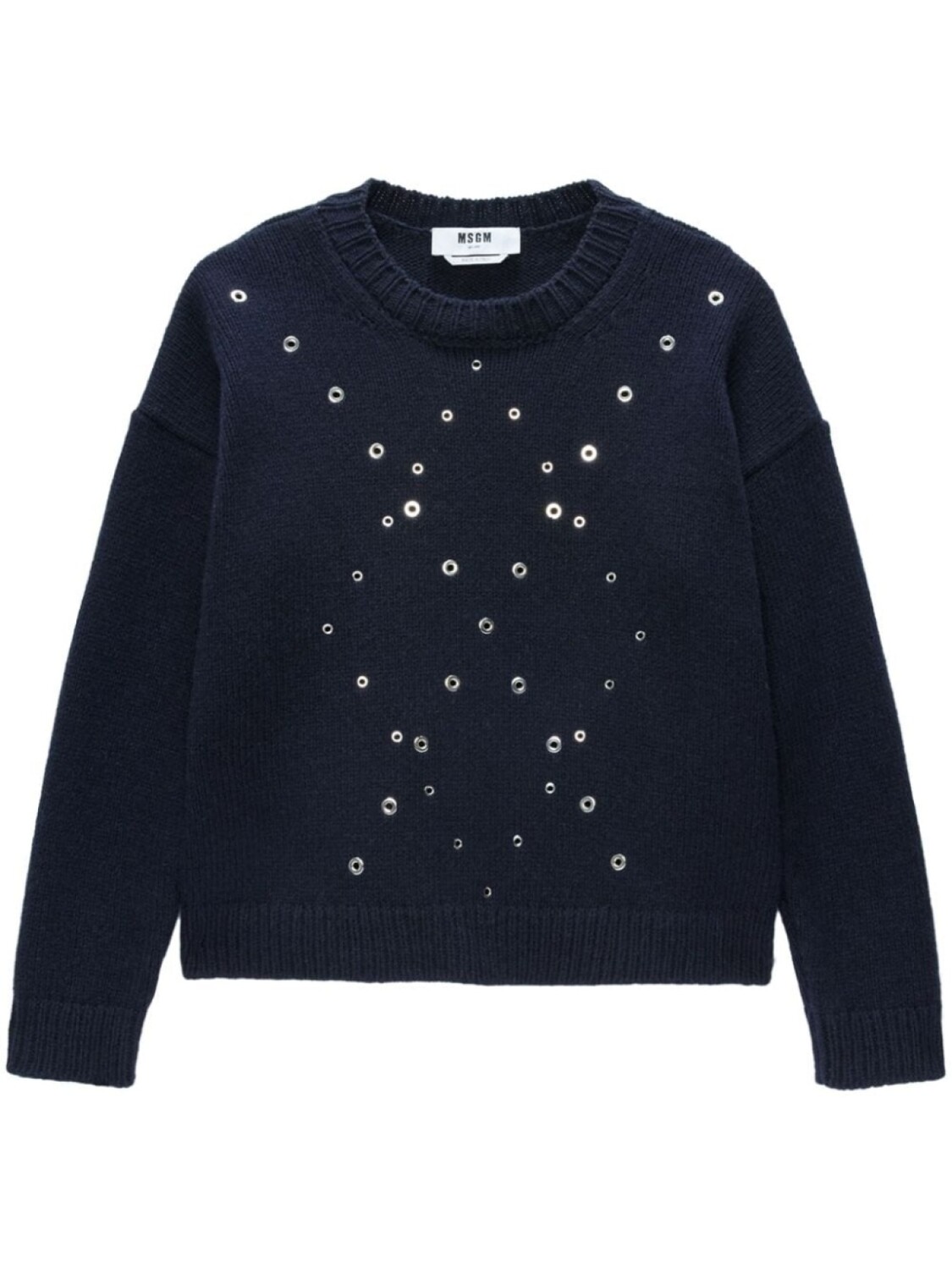 

MSGM джемпер с люверсами, черный