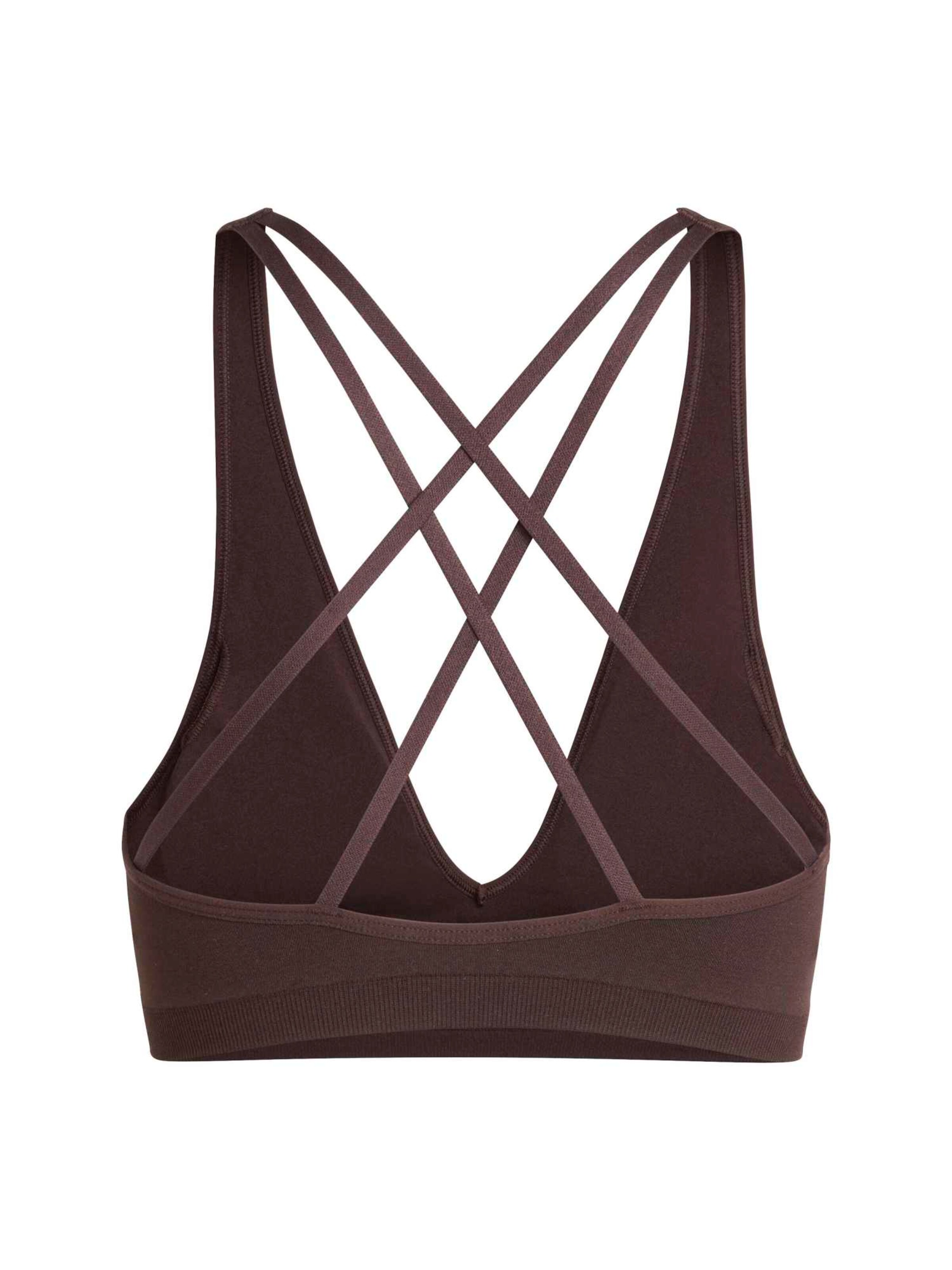 Adidas Performance Спортивный бюстгальтер-бралетт 'Essentials' в цвете Chocolate — фото 2