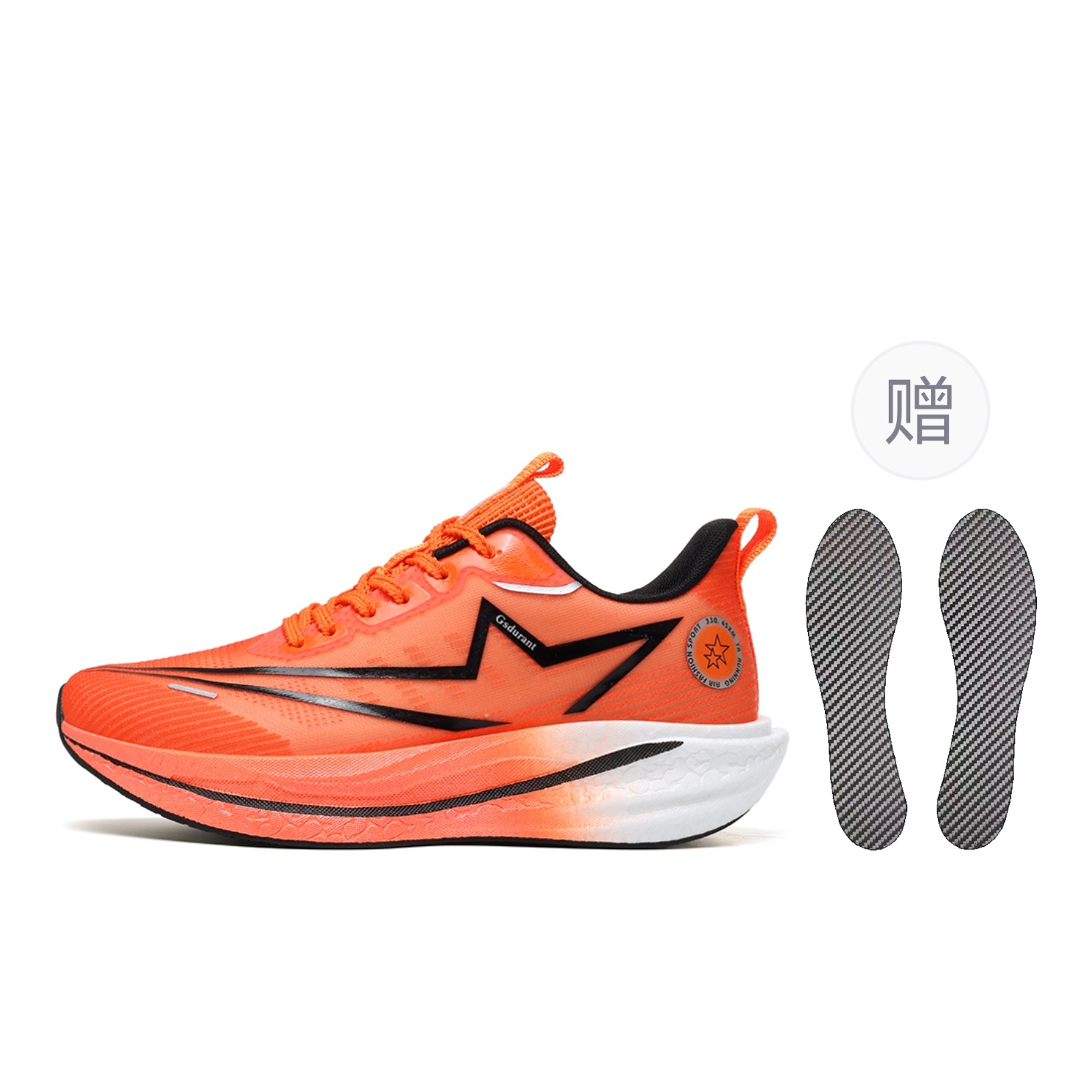 

Амортизация отскок устойчивость к ударам устойчивость к истиранию противоскользящие кроссовки low top unisex GAISIDULANTE, Apple красный[Comes with Full-Length Carbon Plate]