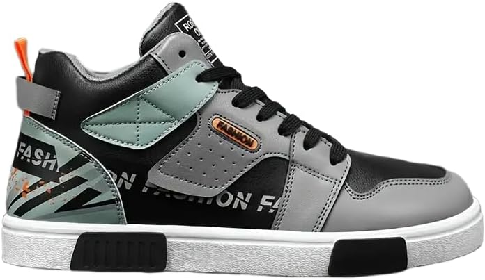 

Мужские кроссовки большого размера с высокими берцами, противоскользящей резиновой подошвой, дышащие и удобные, подходят для активного отдыха и повседневной носки Fmshi, черный