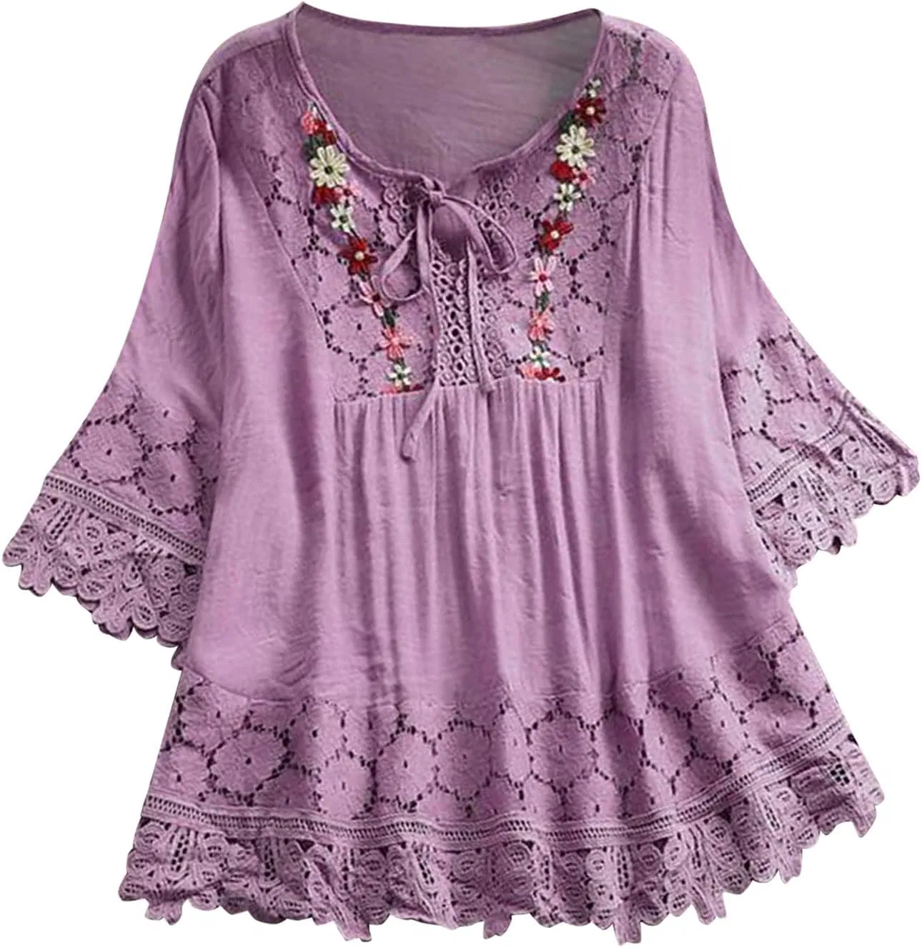 Блуза, свободная, из коллекции Spring, зеленый — фото 4