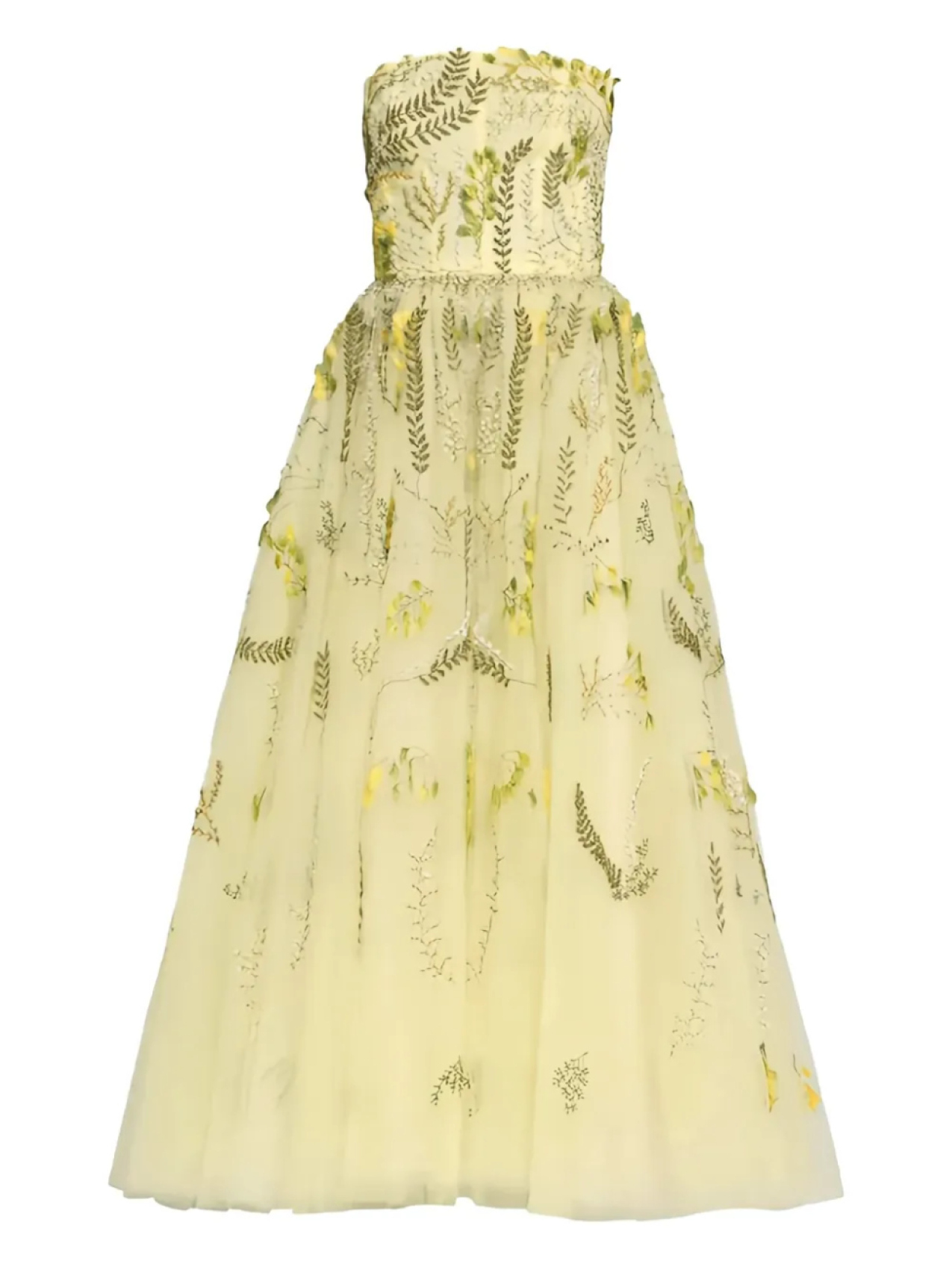

Платье без рукавов Monique Lhuillier, желтый