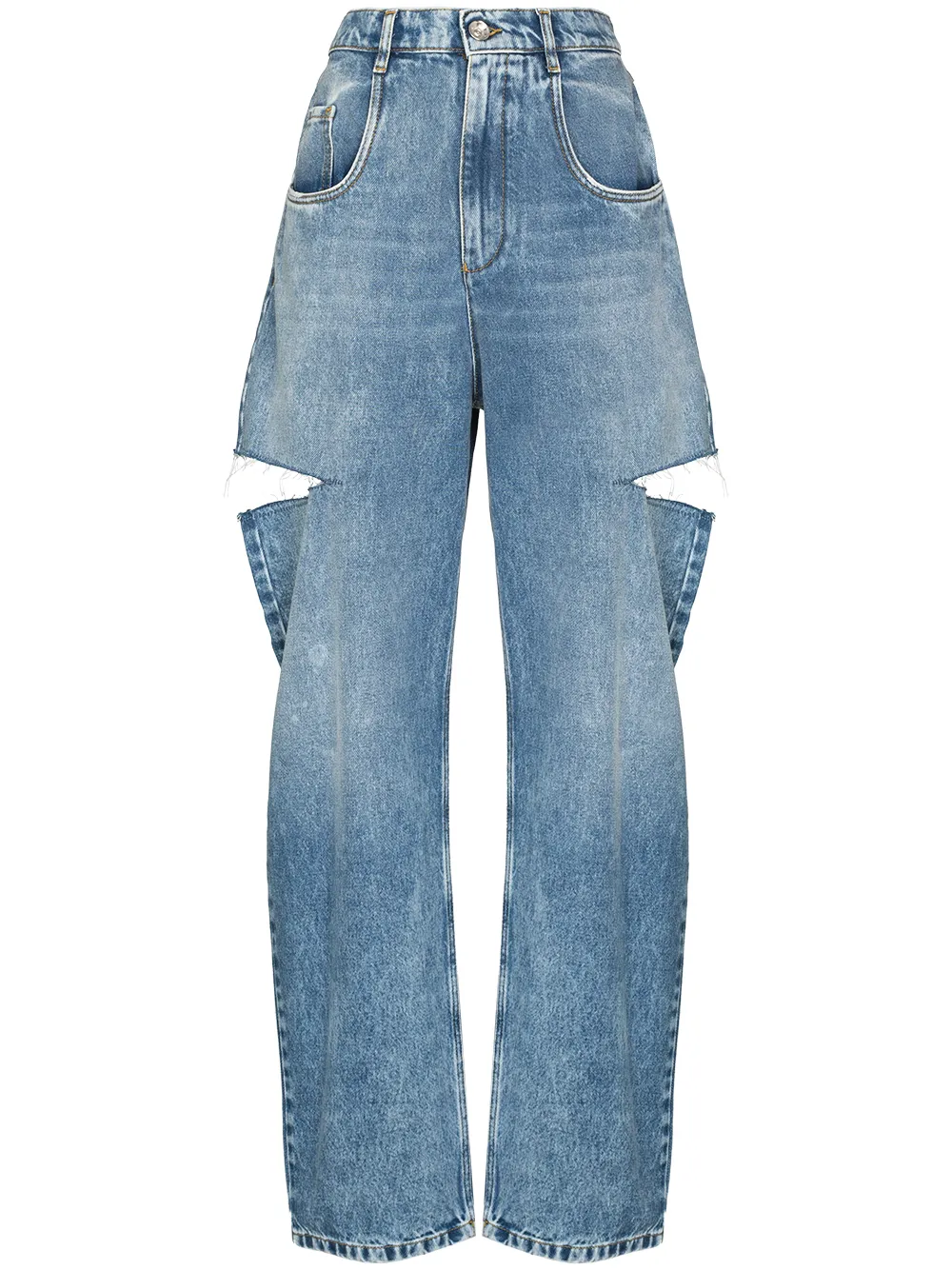 

Джинсы прямого кроя с разрезами MAISON MARGIELA, синий
