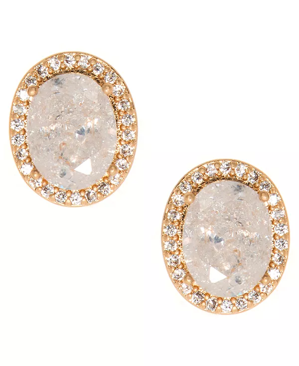 

Серьги-Гвоздики с ореолом из золотистых камней и кристаллов Lonna & Lilly, crystal